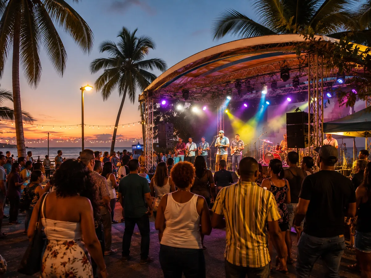 Bühne und Veranstaltung in Puerto Limón